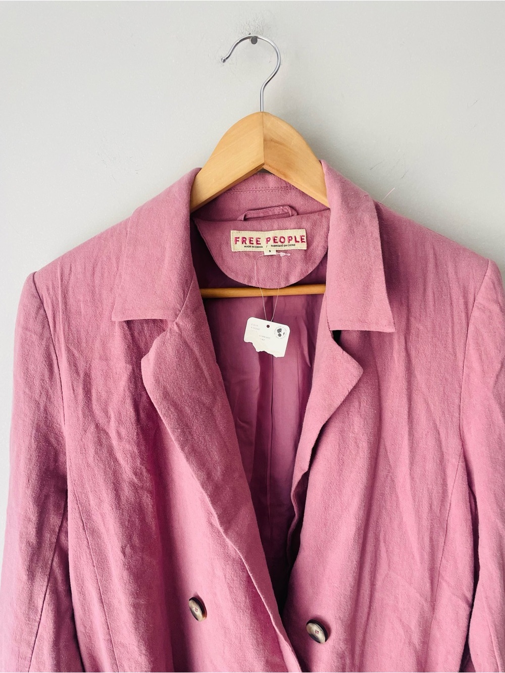 Free People Olivia Blazer Dusty Rose NWT - Picture 3 of 10